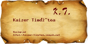 Kaizer Timótea névjegykártya
